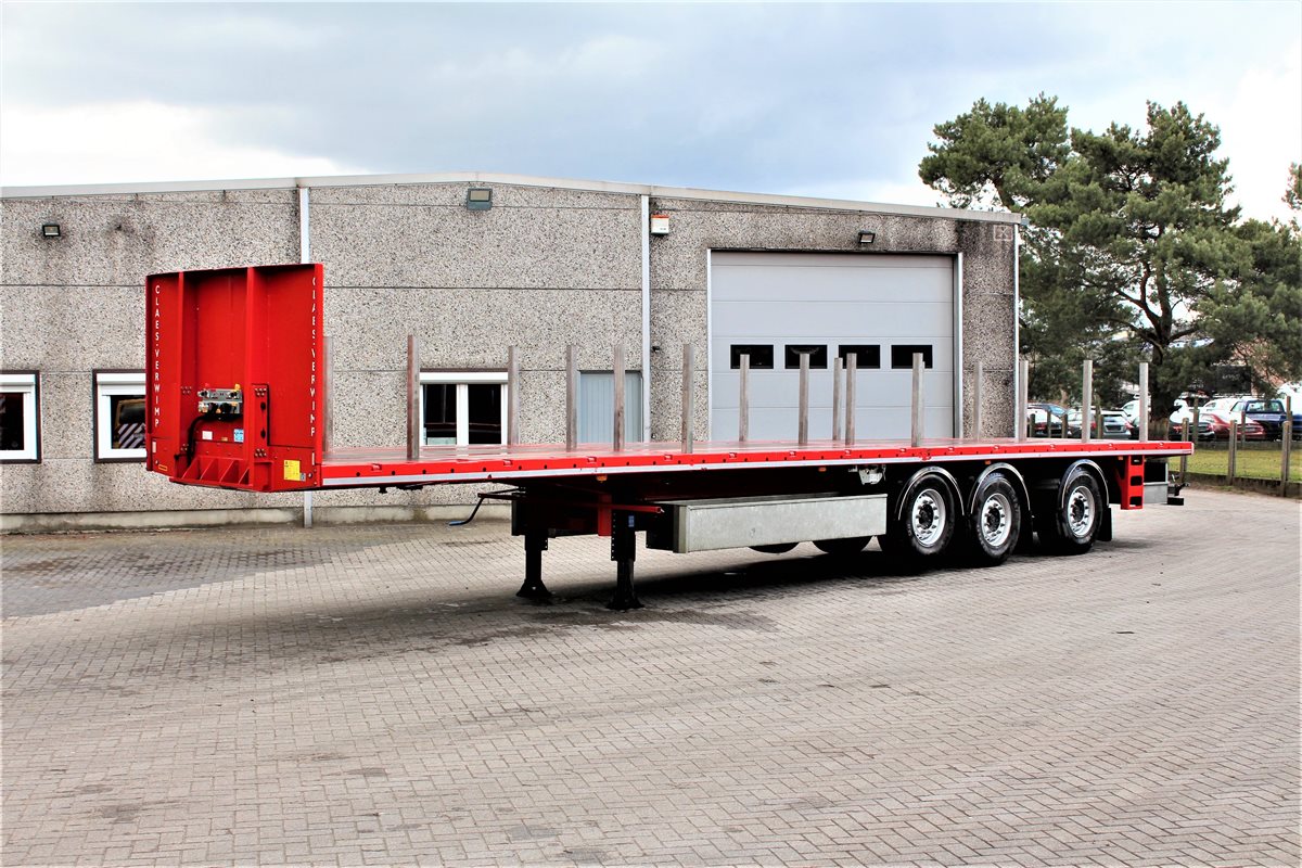 Trailer Van Hool 3 assige flat trailer